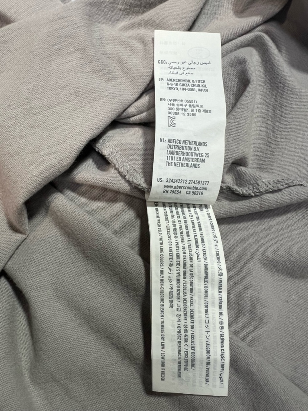 Hollister Men’s Gray 100% Cotton Curved Hem Tee Soft Casual Basic Shirt M - Picture 7 of 7